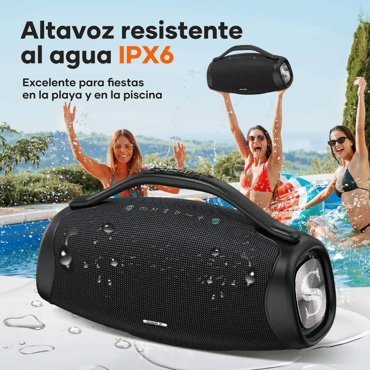 Caixa De Som Bluetooth 200w 39000mah Tws Ipx6 Sabala Dr-909 Preto 127/220v - 4