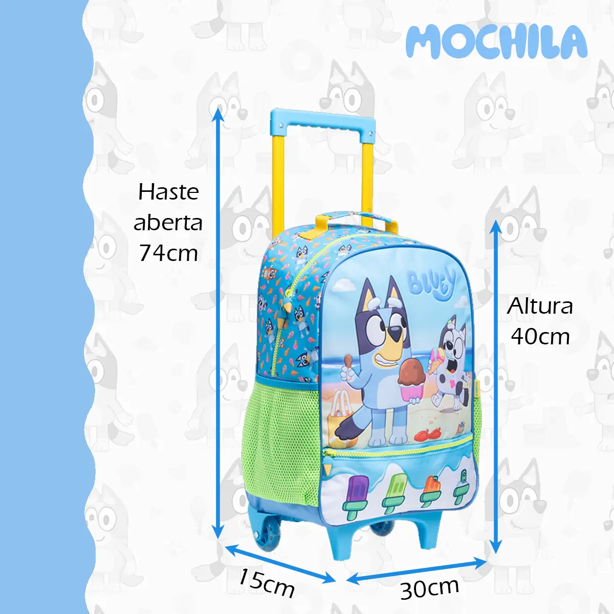 Mochila Escolar Bluey E Bingo 15l Kit Meninas Com Lancheira - 6