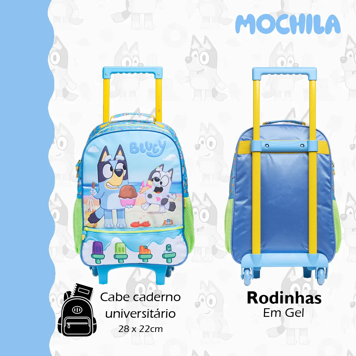 Mochila Escolar Bluey E Bingo 15l Kit Meninas Com Lancheira - 5