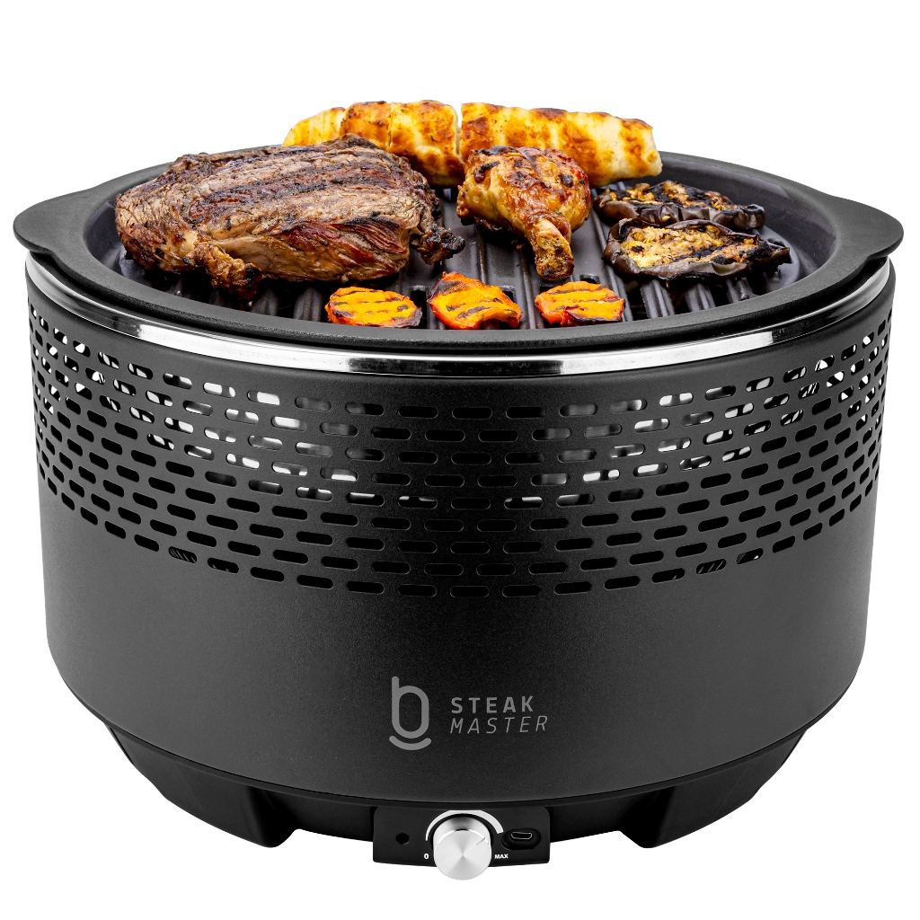 Churrasqueira Portátil A Carvão Biscuitt Steak Master Smoke & Fire USB Com Bag