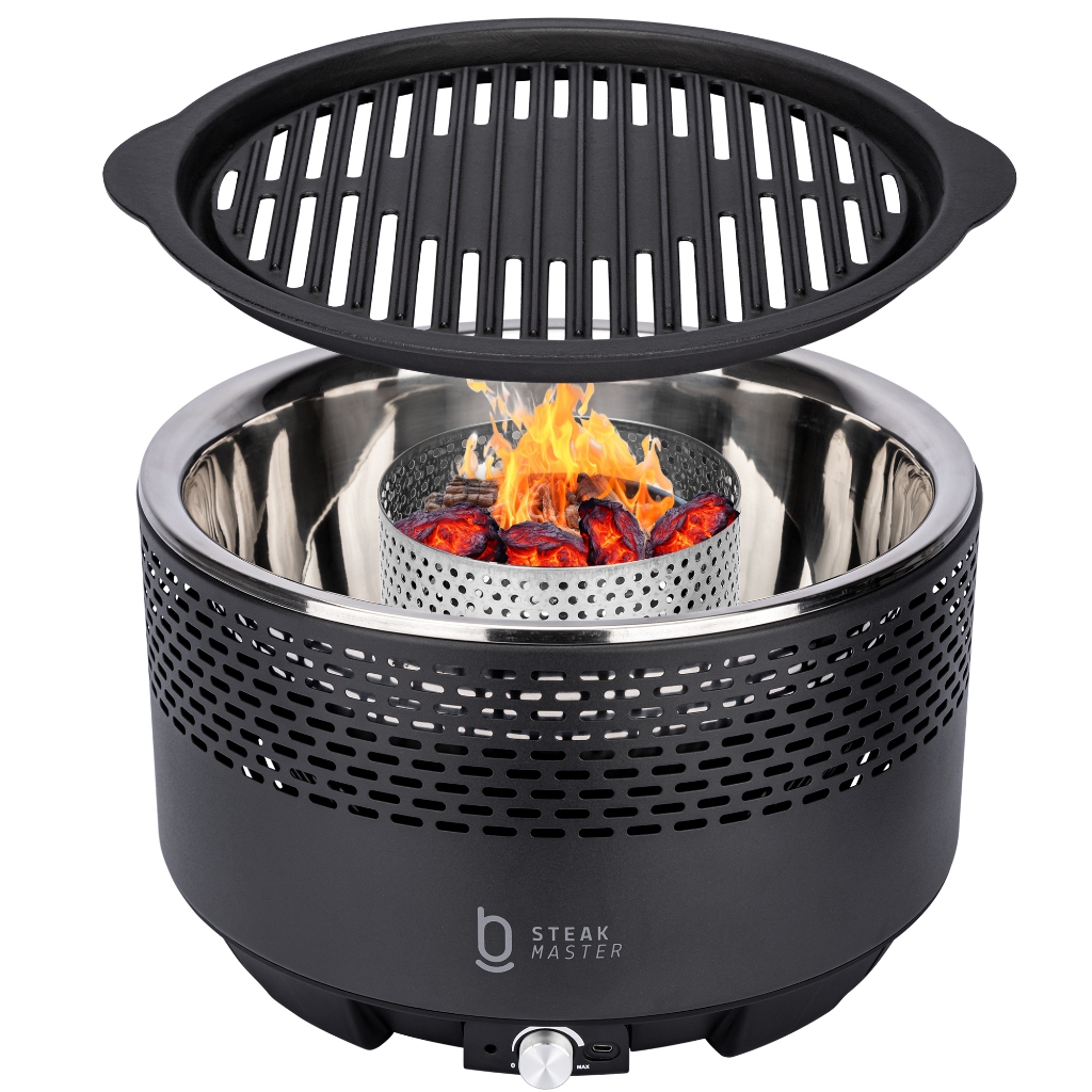 Churrasqueira Portátil A Carvão Biscuitt Steak Master Smoke & Fire USB Com Bag - 6
