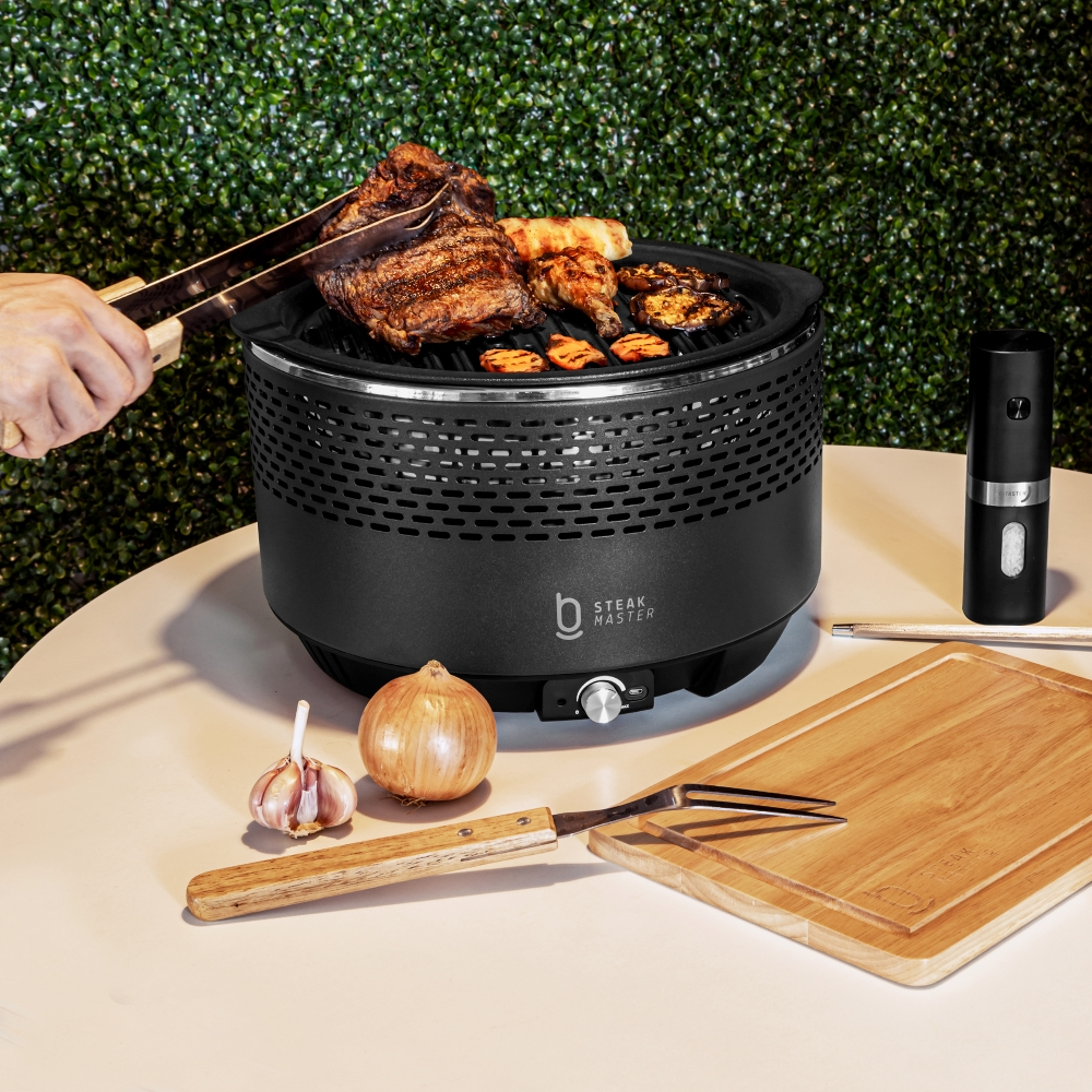 Churrasqueira Portátil A Carvão Biscuitt Steak Master Smoke & Fire USB Com Bag - 9