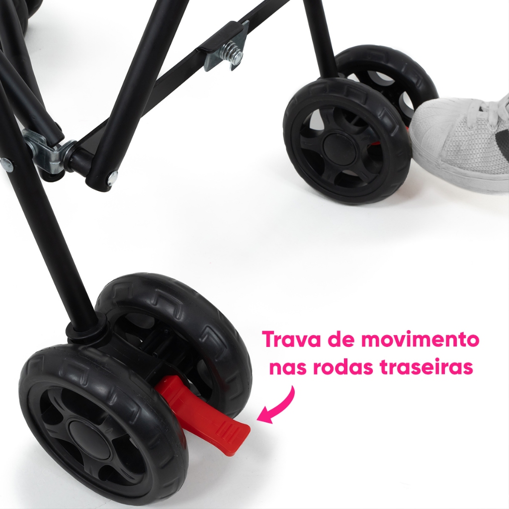 Carrinho de Bebê Guarda Chuva Passeio Leve e Dobrável Mega Compras Compacto, Seguro,Cinto - 10