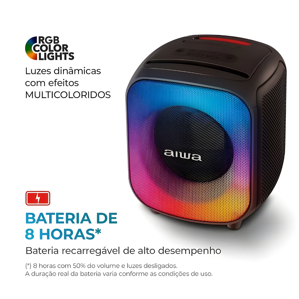 Caixa de Som Amplificada AIWA Party Box AWSPB07 Bluetooth - 2