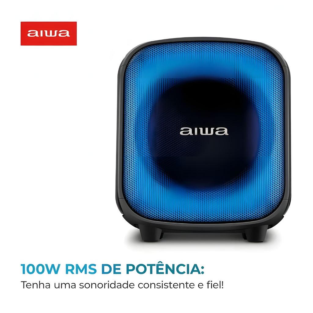 Caixa de Som Amplificada AIWA Party Box AWSPB07 Bluetooth - 6