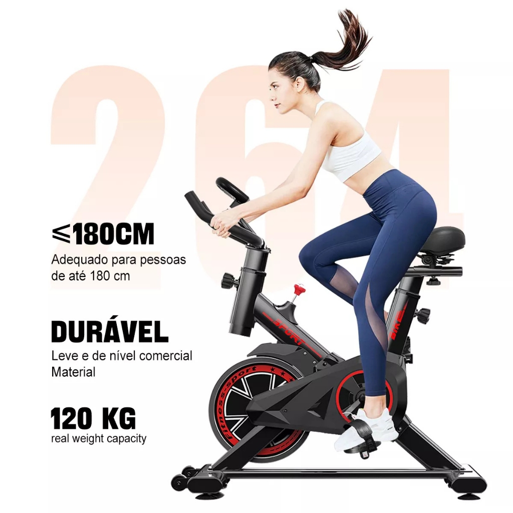 Bicicleta Bike Ergometrica Spinning Academia Fitness Profissional 120kg - 8
