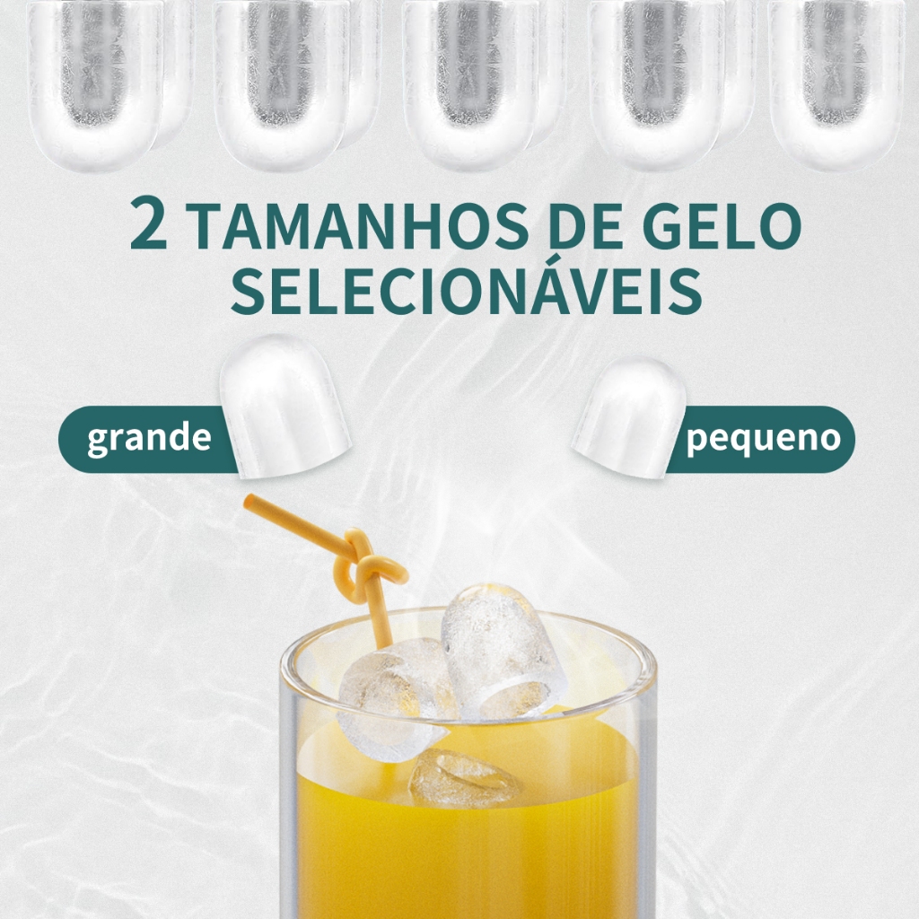 YESOP Máquina De Gelo Portátil Preto 12kg/dia 127V Produção Rápida Turbo Ice Para Casa E Bar - 5