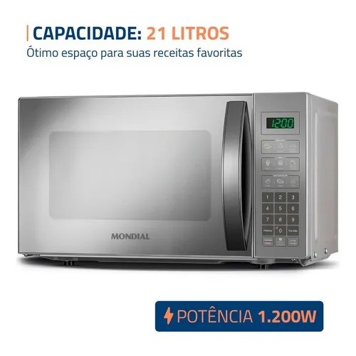 Micro-ondas Mondial Mo-01-21-e 1200w 21 Litros - 2