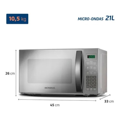 Micro-ondas Mondial Mo-01-21-e 1200w 21 Litros - 4