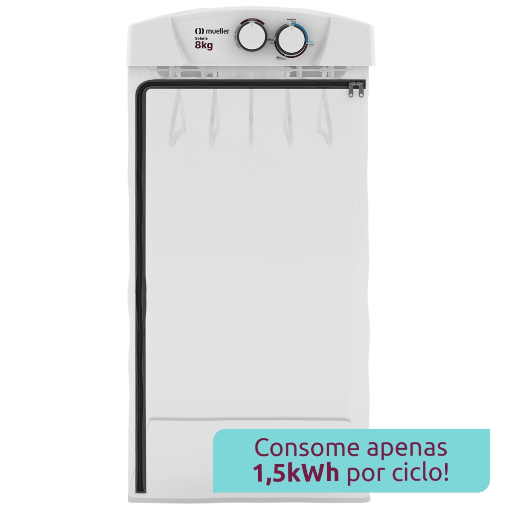 Secadora de Roupa Mueller Solaris 8 kg com timer ar quente e frio 6 varões e 5 cabides - 7