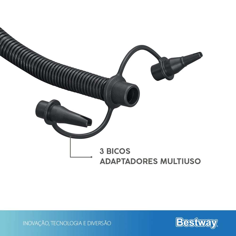 Colchão Inflável Suporta 300kg Casal Camping Praia + Bomba de Ar Manual Bestway - 10