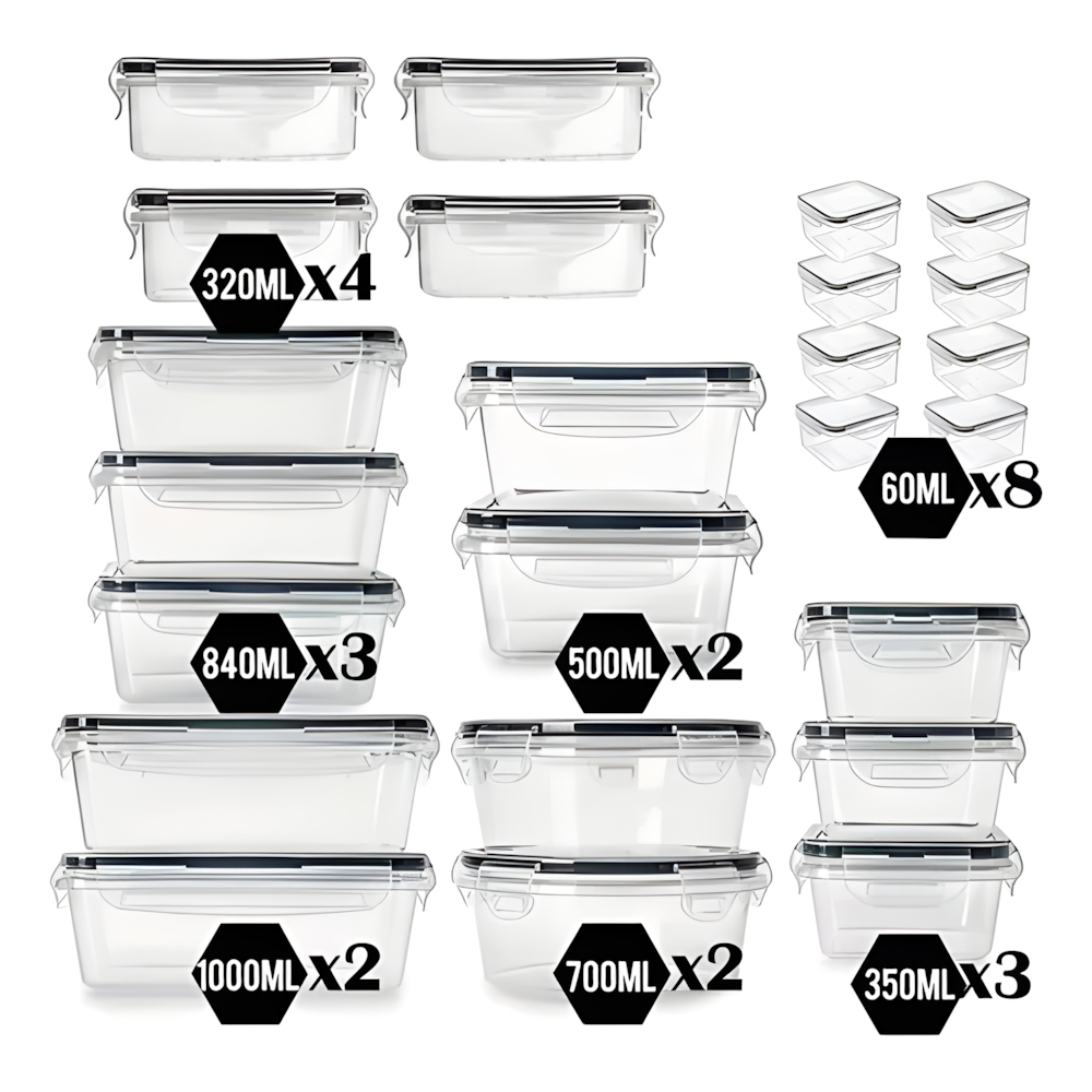 Conjunto De 24 Potes Herméticos Croix Com Tampa E Trava - 8
