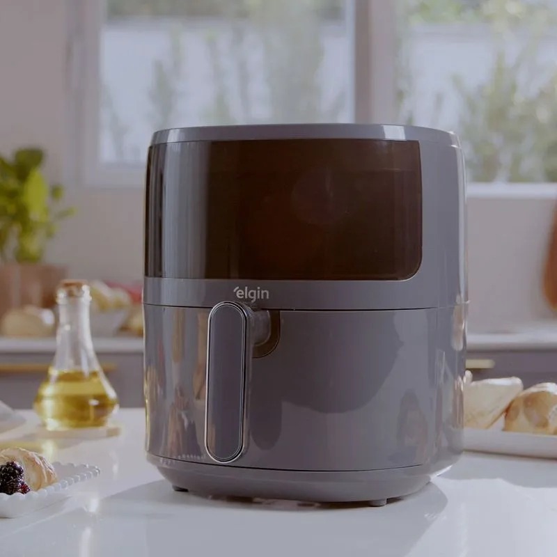 Fritadeira Elétrica Visio Fry Elgin 5L 1700w Air Fryer Digital Cinza - 9