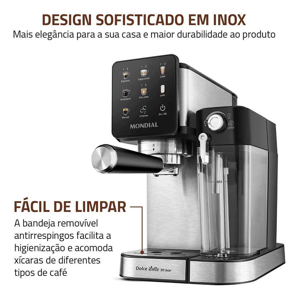 Cafeteira Espresso Automática Mondial Dolce Latte - 5