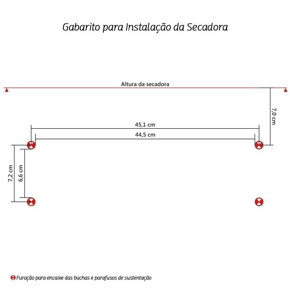 Secadora de Roupa Mueller Solaris 8 kg com timer ar quente e frio 6 varões e 5 cabides - 9