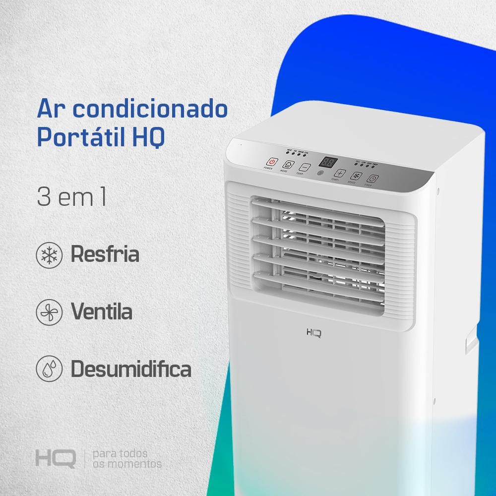 Ar Condicionado Portátil HQ 8.500 BTU/h Frio Monofásico Branco HQ-AP8500FW - 5