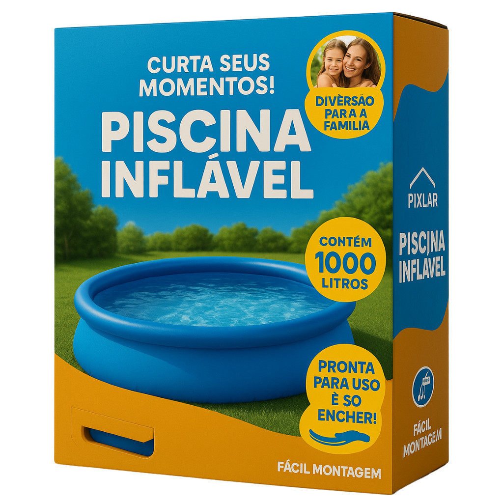 Piscina Borda Inflável Capacidade 1000 Litros Pixlar - 5
