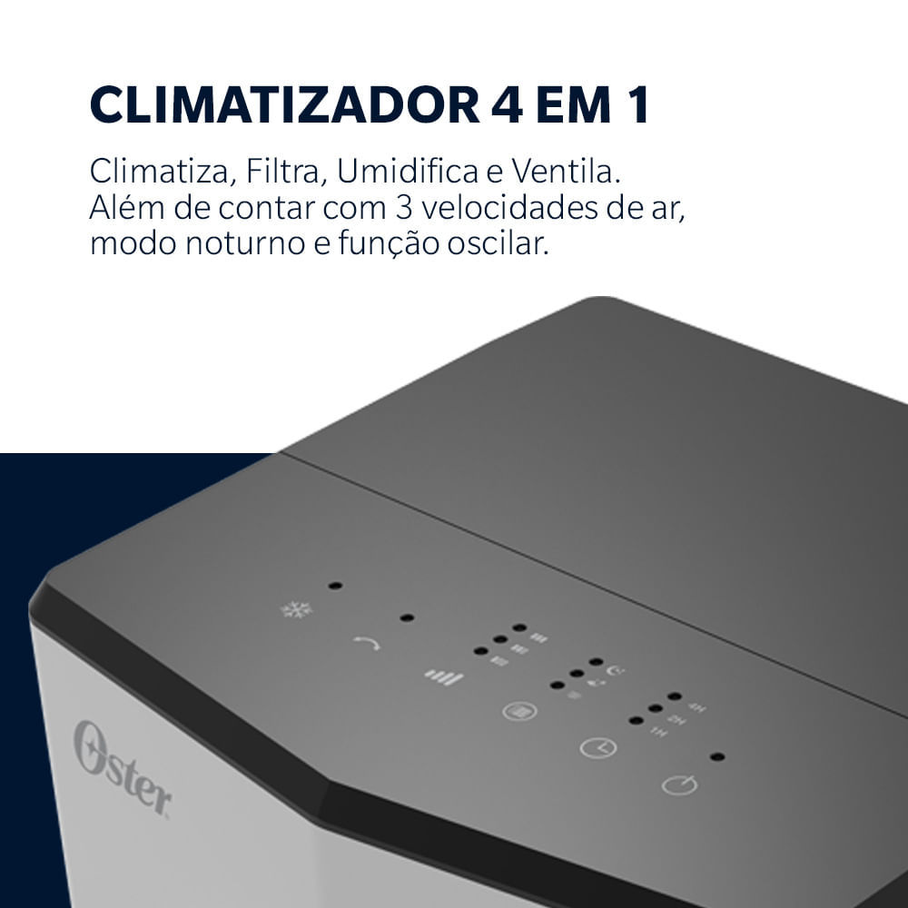Climatizador de Ar 5,3L Oster Portátil 4 em 1 - 4