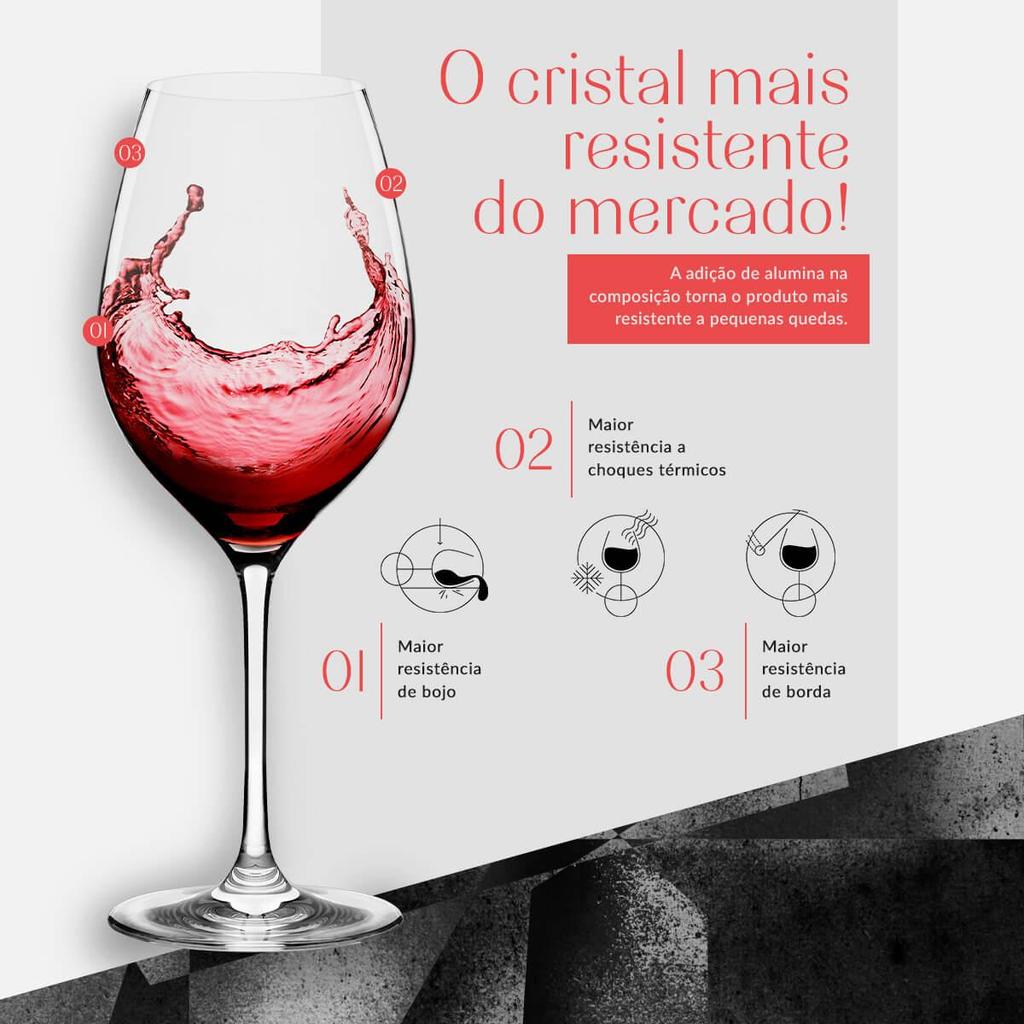 Conjunto de 12 Copos De Cristal P/ Long Drink 490Ml Proper Effect - 5